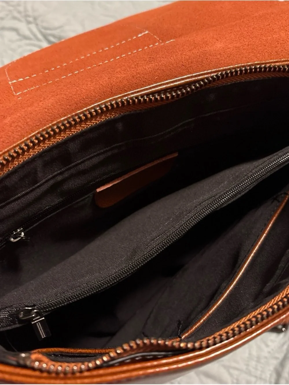 Japan original brand Structured Leatherette Backpack in Cognac Brown